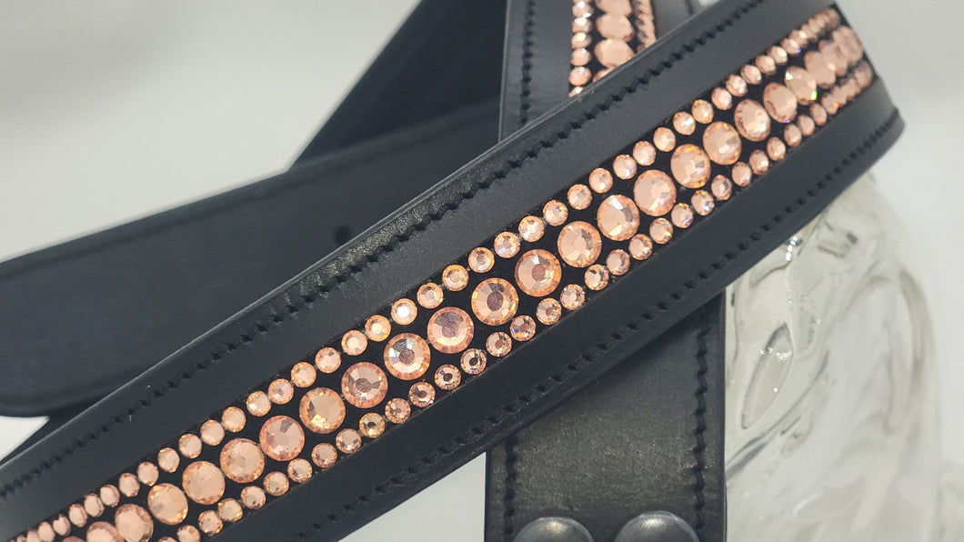 Rose Gold 3 Row Leather Belt