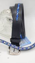 Sapphire, Lt. Sapphire Mix Leather Belt