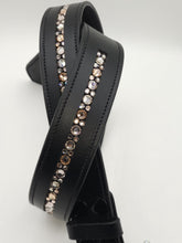 Peach, Gold Quartz, Lt. Gold Quartz Mix Leather Belt