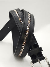 Peach, Gold Quartz, Lt. Gold Quartz Mix Leather Belt