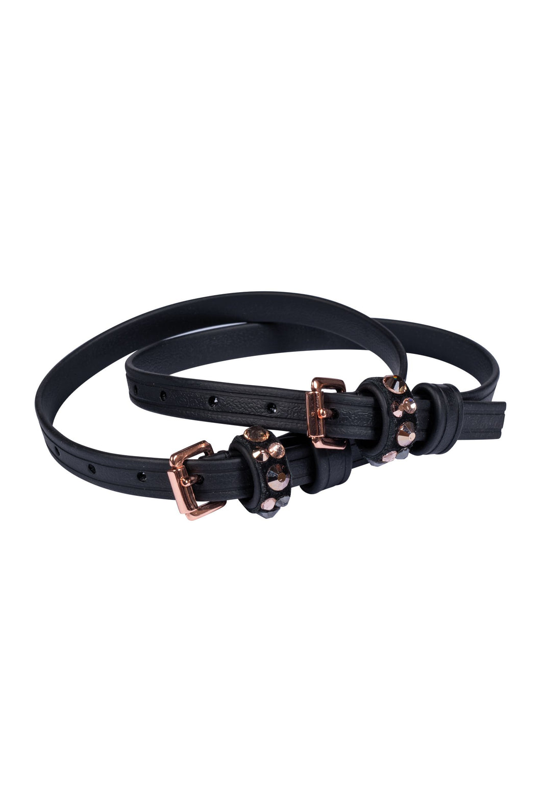 HKM Rose Gold Glamour Biothane Spur Straps