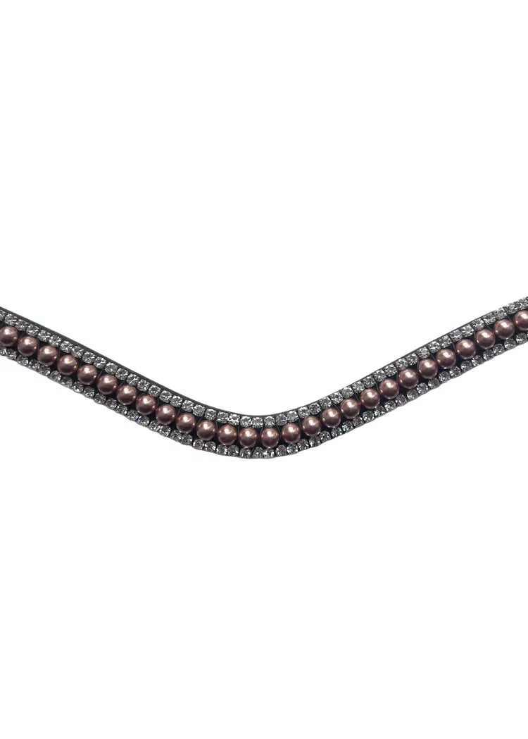 Montar Snap Rosegold Pearl and Crystal Browband