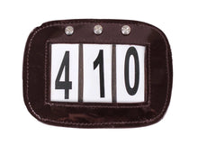 Patent Leather Number Holder with Crystals