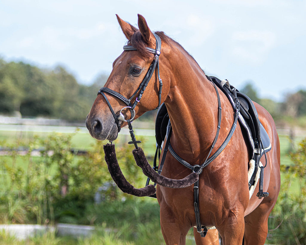 Couvre-Reins QHP En Polaire Avec Ornement - Pour Cheval - Taille Au Choix - Fermeture Velcro Et Sangle De Queue