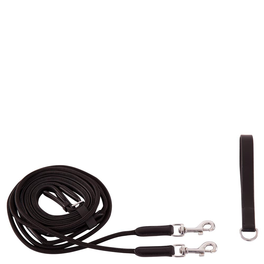 BR Norwich Leather and Cord Draw Reins