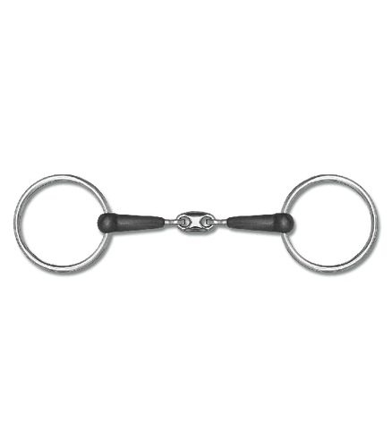 Waldhausen Loose Ring Rubber Double Jointed Snaffle Bit