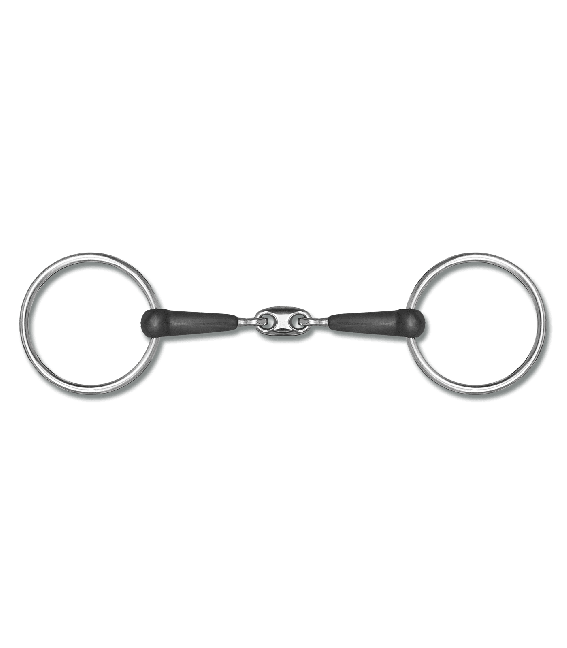 Waldhausen Loose Ring Rubber Double Jointed Snaffle Bit