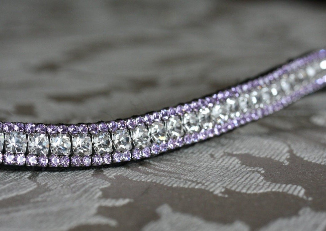 Clear and violet browband