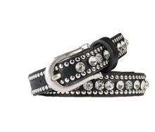 Horka Leather and Crystal Belt