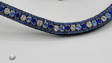 Sapphire, Lt. Sapphire, Clear, Lt. Sapphire 3 Row Easy Snap Browband