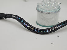 Balayage Blue, Clear and Aqua Patent Leather Easy Snap Browband