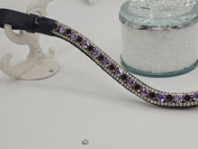 Amethyst, Violet Clear 3 Row Easy Snap Browband