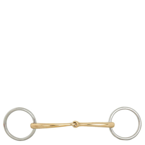 BR Soft Contact Single Joint Loose Ring Snaffle 10mm with 50mm Rings