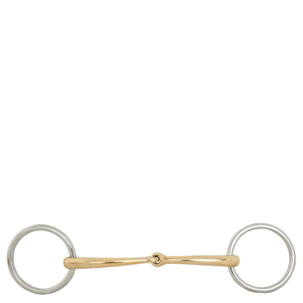 BR Soft Contact Single Joint Loose Ring Snaffle 10mm with 50mm Rings