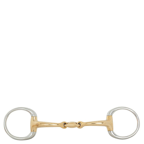 BR Double Jointed Eggbutt Soft Contact Snaffle 10mm 50mm Ring