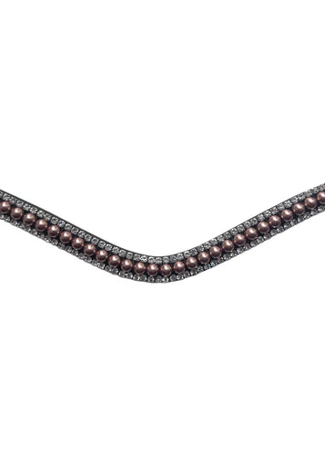 Montar Snap Rosegold Pearl and Crystal Browband