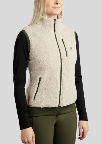 Montar MoEbba Teddy Vest with Full Zip and Stand-up Collar