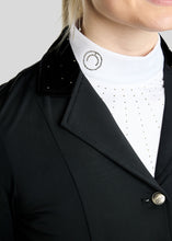 Montar MoValerie Short Tailcoat with Velvet Details and Golden Quartz Crystals FW 26