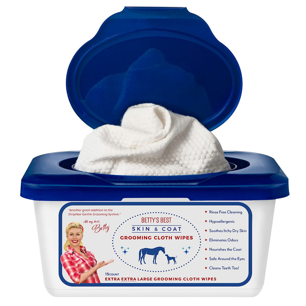 Betty's Best Skin & Coat Grooming Cloth Wipes