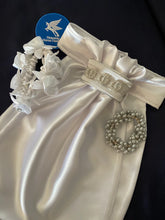 HHD White Satin Euro Stock Tie Jane in Silver