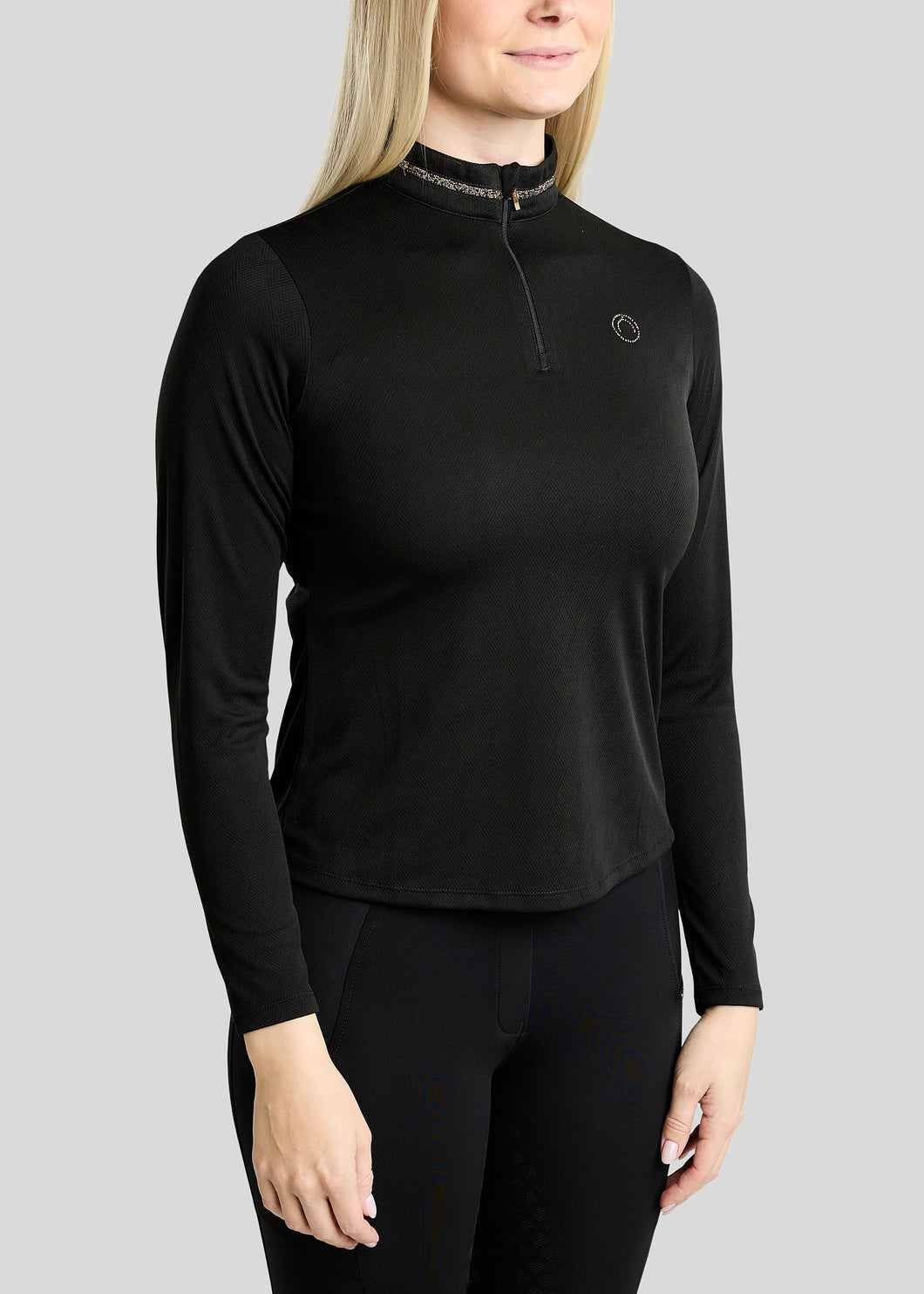 Montar MoEkta LS Polo with Jacquard Pattern and Golden Quartz Crystal Tape FW 26