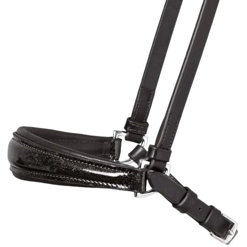 SD Drop Noseband Black/Black/Glitter Patent