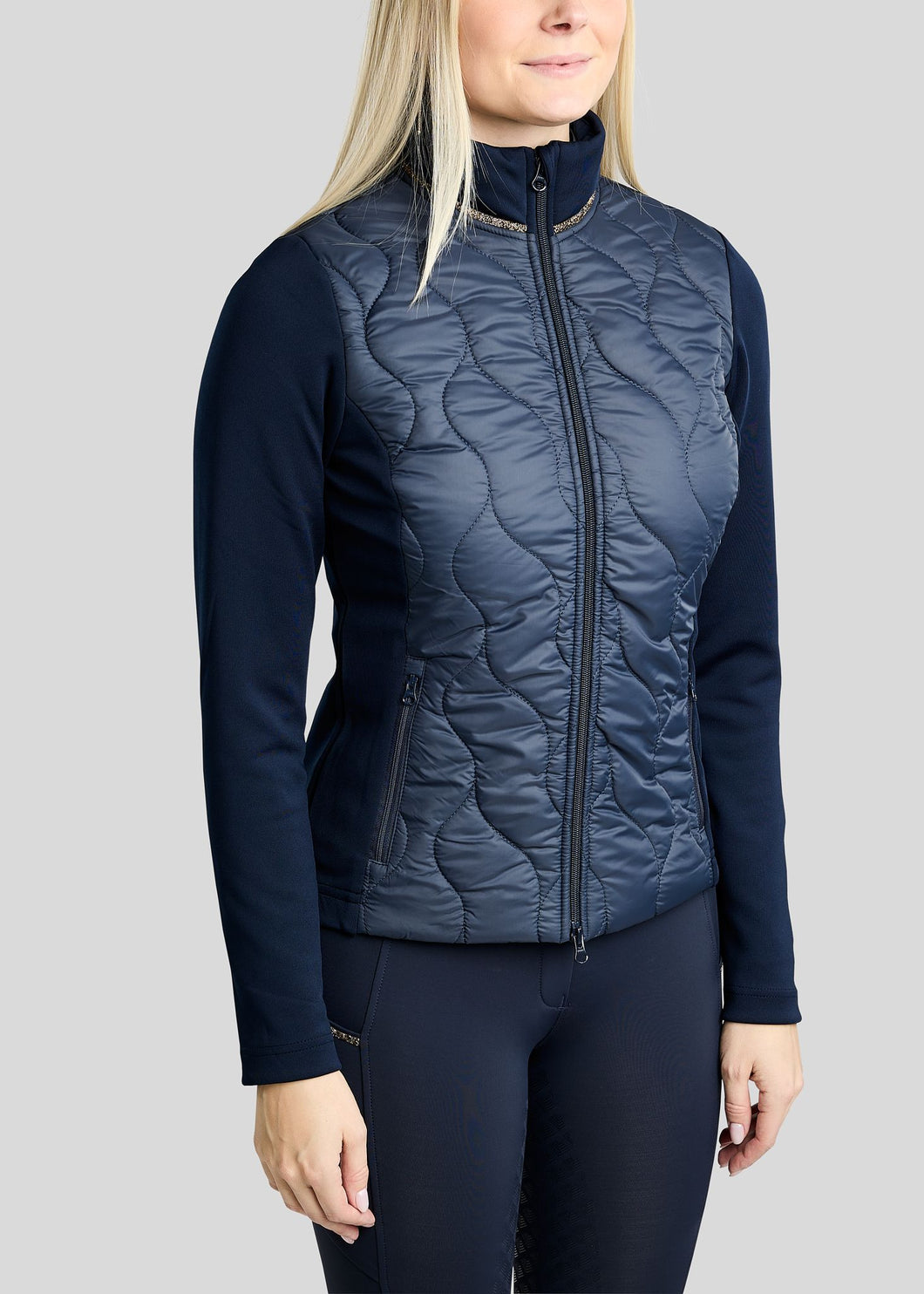 Montar MoVeronica Hybrid Jacket with Golden Quartz Crystal Tape and Crystals FW 26