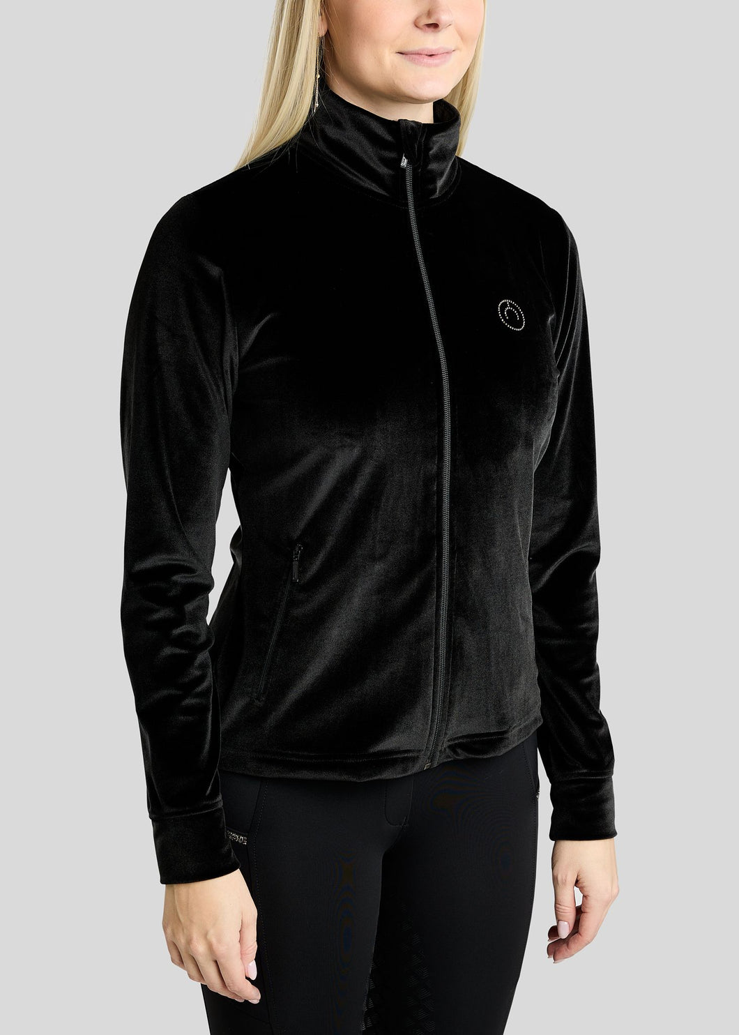 Montar MoValerie Velvet Full Zip Jacket with Golden Quartz Crystals FW 26
