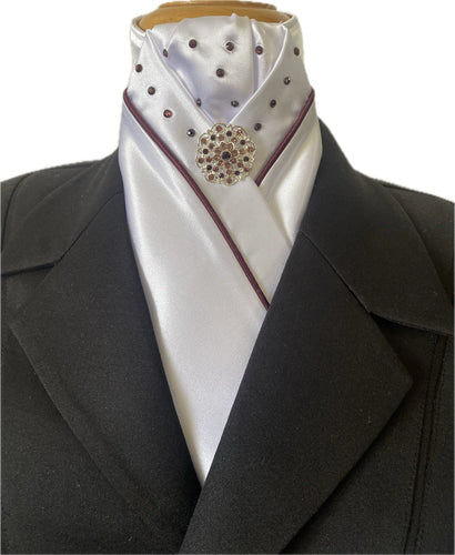 HHD Stock Tie in Burgundy with Swarovski Elements