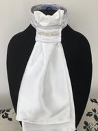 HHD White Diamonds Euro Stock Tie Silver with Swarovski Elements