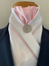 HHD White Satin Stock Tie Baby Pink