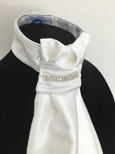 HHD White Diamonds Euro Stock Tie Silver with Swarovski Elements