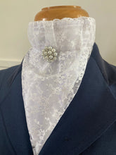 HHD White Satin n' Lace Euro Stock Tie Lilly