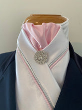 HHD White Satin Stock Tie Baby Pink