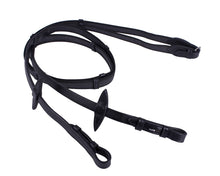 QHP Anti-slip reins with leather stops