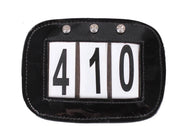 Patent Leather Number Holder with Crystals