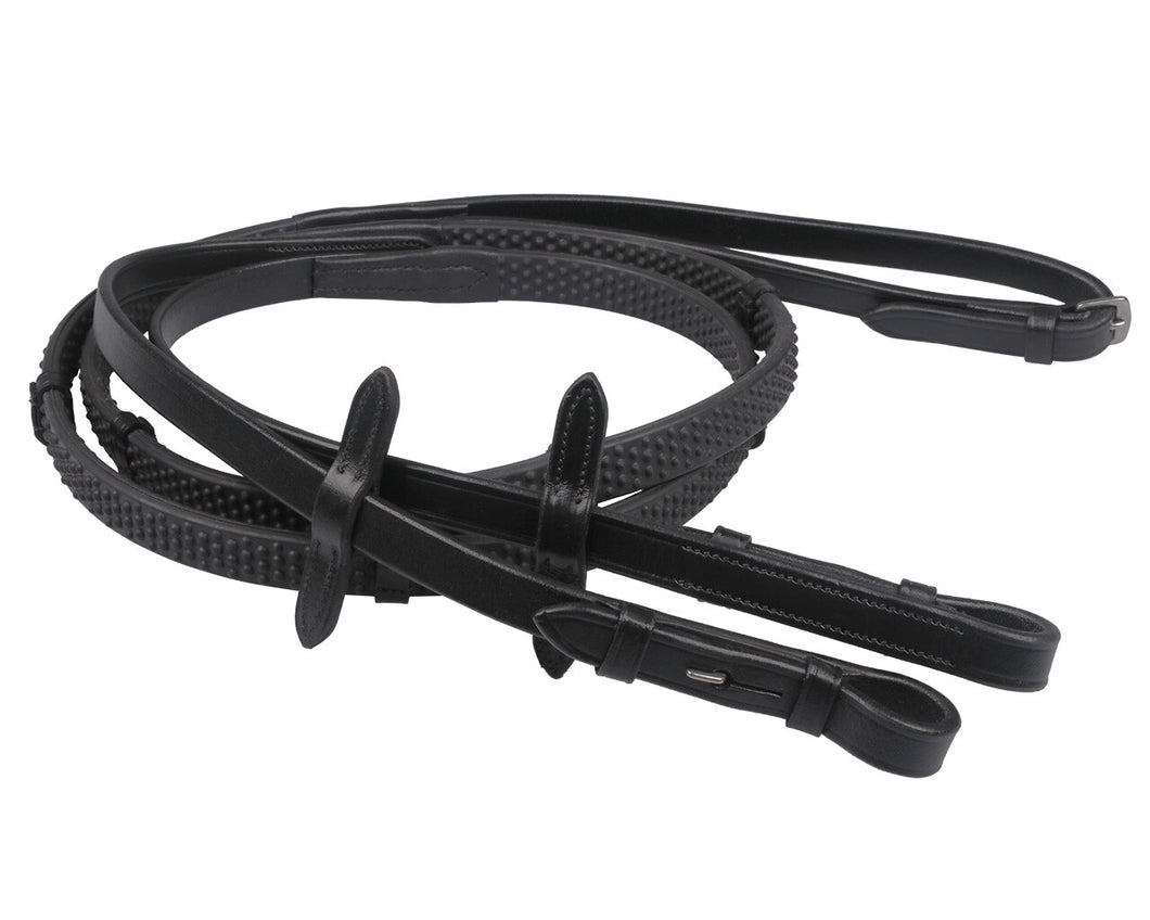 QHP Soft Rubber Reins with Stops