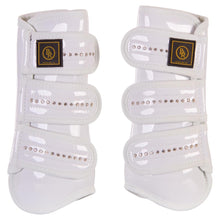 BR Pro Max Patent Leather Tendon Boots with Crystals