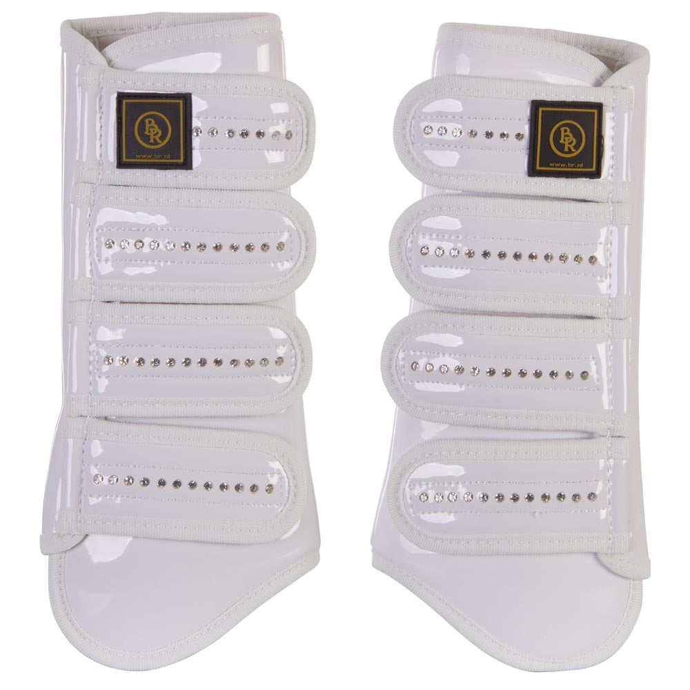 BR Pro Max Patent Leather Tendon Boots with Crystals