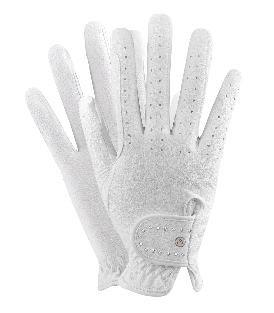 White top dressage gloves