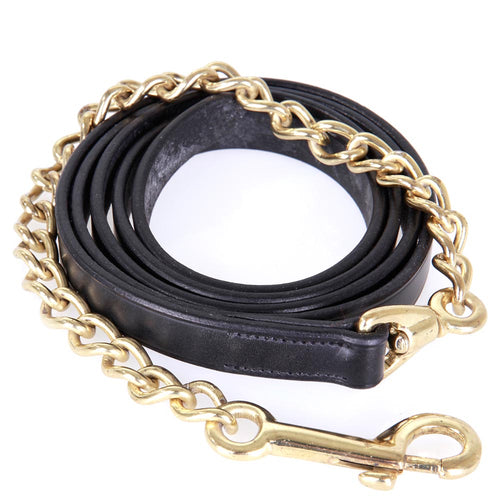 BR Premiere Leather Lead with Brass Chain