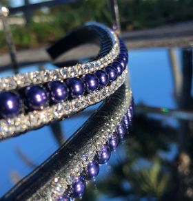 Clear, Purple Pearl Browband