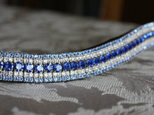 Sapphire, clear and light sapphire megabling curve browband