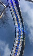 Sapphire, clear and light sapphire megabling curve browband